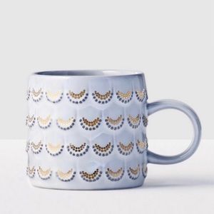 Starbucks 2016 Gray & Gold Mermaid Scale Mug 10oz